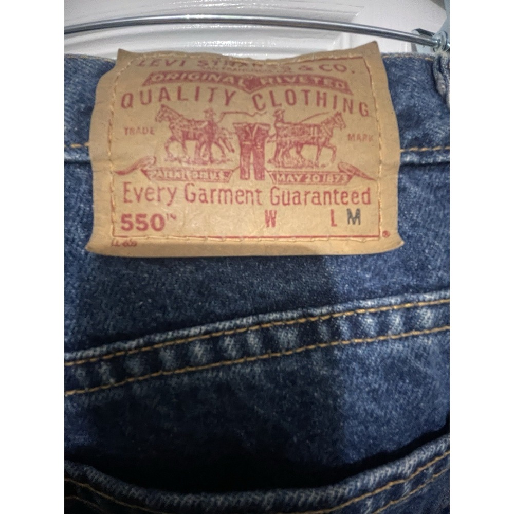 Vintage Levi's Women 550 Blue Denim Jeans Relaxed Fit Tapered Made in USA 14M